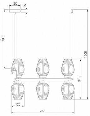 Подвесная люстра Eurosvet Alva 30183/6 латунь в Тавде - tavda.mebel24.online | фото 4