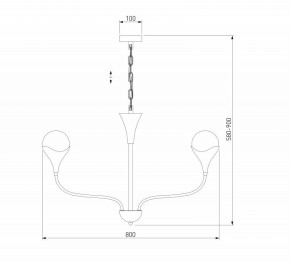 Подвесная люстра Eurosvet Calyx 60169/6 никель в Тавде - tavda.mebel24.online | фото 3