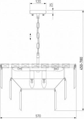 Подвесная люстра Eurosvet Elegante 10130/8 хром/прозрачный хрусталь Strotskis в Тавде - tavda.mebel24.online | фото 3