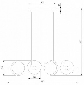 Подвесная люстра Eurosvet Moity 70149/4 черный/латунь в Тавде - tavda.mebel24.online | фото 4