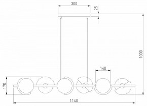 Подвесная люстра Eurosvet Moity 70149/6 черный/латунь в Тавде - tavda.mebel24.online | фото 5