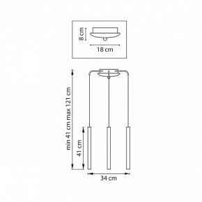 Подвесная люстра Lightstar Tubo L3T747237 в Тавде - tavda.mebel24.online | фото 3