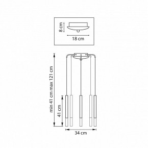 Подвесная люстра Lightstar Tubo L5T747133 в Тавде - tavda.mebel24.online | фото 3