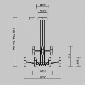 Подвесная люстра Maytoni Arana MOD401PL-L72BS3K в Тавде - tavda.mebel24.online | фото 5