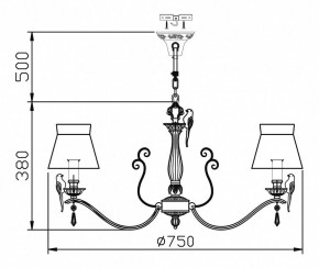 Подвесная люстра Maytoni Bird ARM013-08-W в Тавде - tavda.mebel24.online | фото 5