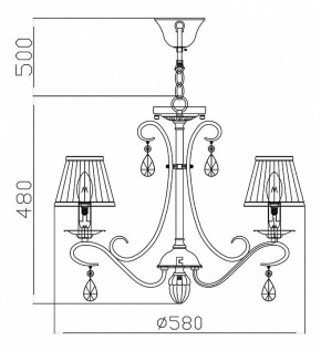 Подвесная люстра Maytoni Brionia ARM172-05-G в Тавде - tavda.mebel24.online | фото 5