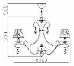 Подвесная люстра Maytoni Brionia ARM172-08-G в Тавде - tavda.mebel24.online | фото 9