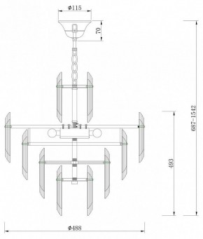 Подвесная люстра Maytoni Flare DIA200PL-06G в Тавде - tavda.mebel24.online | фото 7