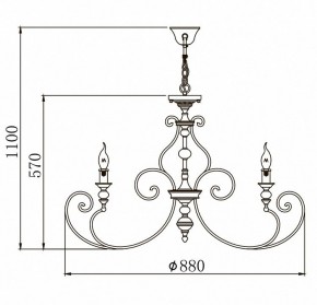 Подвесная люстра Maytoni Karina H631-PL-08-B в Тавде - tavda.mebel24.online | фото 3