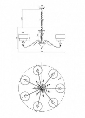 Подвесная люстра Maytoni Lillian H311-07-G в Тавде - tavda.mebel24.online | фото 6