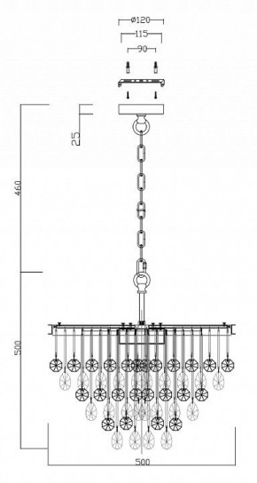 Подвесная люстра Maytoni Linn MOD091PL-05G в Тавде - tavda.mebel24.online | фото 5