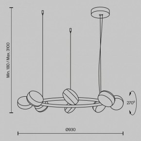 Подвесная люстра Maytoni Mind MOD299PL-L80BC3K в Тавде - tavda.mebel24.online | фото 4