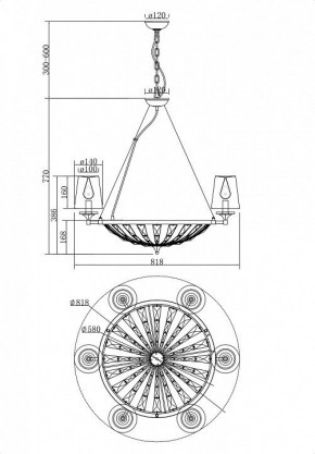 Подвесная люстра Maytoni Pantheon H021PL-06CH в Тавде - tavda.mebel24.online | фото 5