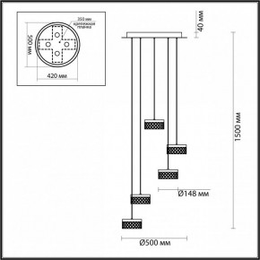 Подвесная люстра Odeon Light Fivre 5032/30L в Тавде - tavda.mebel24.online | фото 4