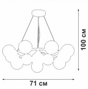 Подвесная люстра Vitaluce V48410 V48410-8/12S в Тавде - tavda.mebel24.online | фото 3