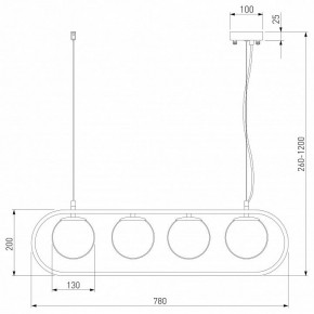 Подвесной светильник Eurosvet Ringo 50089/4 хром в Тавде - tavda.mebel24.online | фото 3