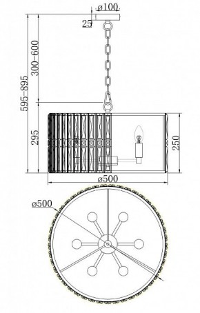 Подвесной светильник Maytoni Facet MOD094PL-06G в Тавде - tavda.mebel24.online | фото 4