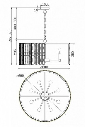 Подвесной светильник Maytoni Facet MOD094PL-08G в Тавде - tavda.mebel24.online | фото 3