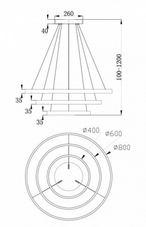 Подвесной светильник Maytoni Rim MOD058PL-L100W4K в Тавде - tavda.mebel24.online | фото 6