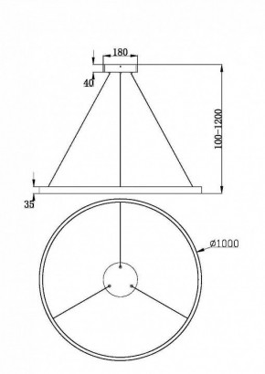 Подвесной светильник Maytoni Rim MOD058PL-L54BSK в Тавде - tavda.mebel24.online | фото 3