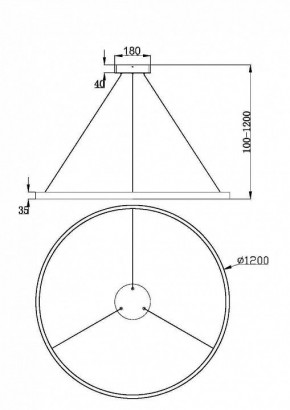 Подвесной светильник Maytoni Rim MOD058PL-L65BS3K в Тавде - tavda.mebel24.online | фото 4