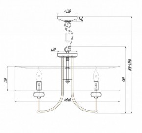 Подвесной светильник Maytoni Roma ARM006PL-08G в Тавде - tavda.mebel24.online | фото 4