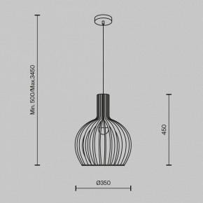 Подвесной светильник Maytoni Roots MOD194PL-01W в Тавде - tavda.mebel24.online | фото 3