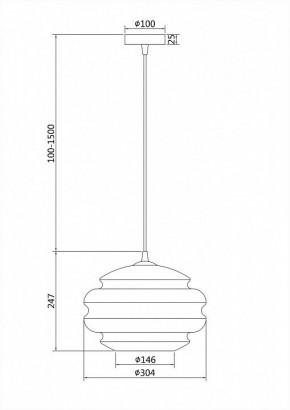 Подвесной светильник Maytoni Ruche P079PL-01AM в Тавде - tavda.mebel24.online | фото 3