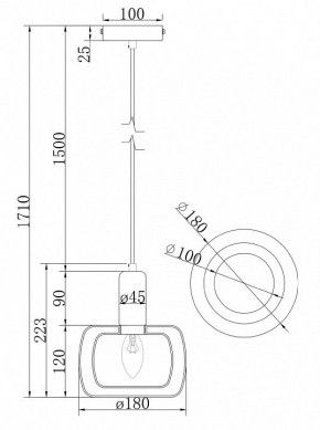 Подвесной светильник Maytoni Vision MOD411PL-01G в Тавде - tavda.mebel24.online | фото 7