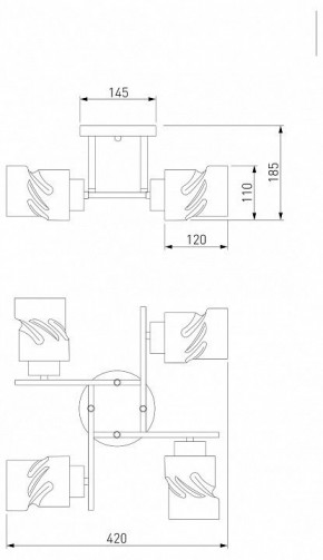 Потолочная люстра Eurosvet Hilari 30165/4 черный жемчуг в Тавде - tavda.mebel24.online | фото 4