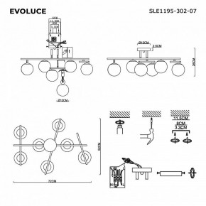 Потолочная люстра EVOLUCE SIERRA SLE1195-302-07 в Тавде - tavda.mebel24.online | фото 7