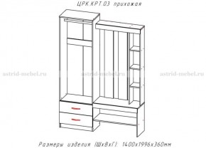 КРИТ-3 Прихожая (Анкор темный/Анкор белый) в Тавде - tavda.mebel24.online | фото 2