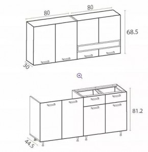 РИО-2 ЛДСП Кухонный гарнитур 1,6 м в Тавде - tavda.mebel24.online | фото 7