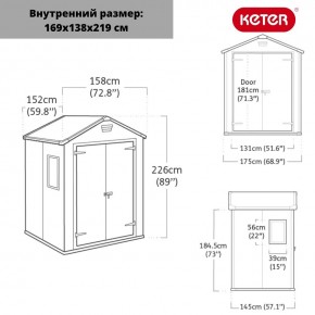 Сарай Манор 6x5DD (Manor 6x5DD) cерый/белый в Тавде - tavda.mebel24.online | фото 3