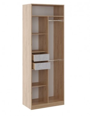 Шкаф 2 двери Глэдис М22 (Дуб Золотой/Цемент светлый) в Тавде - tavda.mebel24.online | фото 2