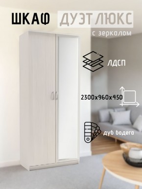 Шкаф 2-х створчатый Дуэт Люкс с зеркалом в Тавде - tavda.mebel24.online | фото 5