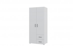 Шкаф 2-х створчатый с ящиками VICTOR (Белый) в Тавде - tavda.mebel24.online | фото