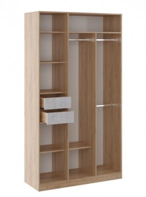 Шкаф 3 двери Глэдис М23 (Дуб Золотой/Цемент светлый) в Тавде - tavda.mebel24.online | фото 2