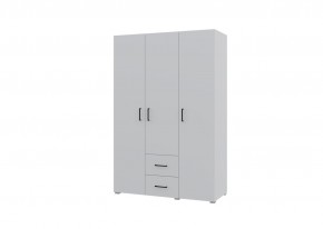 Шкаф 3-х створчатый с ящиками VICTOR (Белый) в Тавде - tavda.mebel24.online | фото