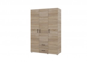 Шкаф 3-х створчатый с ящиками VICTOR (Сонома) в Тавде - tavda.mebel24.online | фото