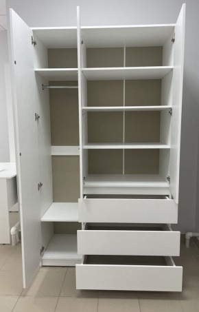 Шкаф 3-ств. с 3 ящиками "Бьянко" в Тавде - tavda.mebel24.online | фото 2
