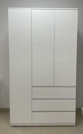 Шкаф 3-ств. с 3 ящиками "Бьянко" в Тавде - tavda.mebel24.online | фото 3