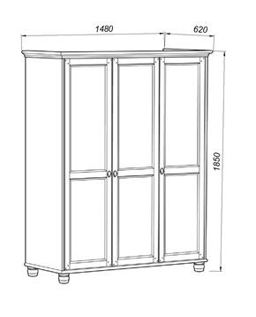 Шкаф 30 Вествик трёхдверный, массив сосны, цвет белый в Тавде - tavda.mebel24.online | фото 2