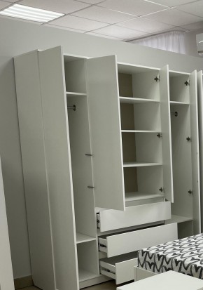 Шкаф 4-ств. с 3 ящиками "Бьянко" в Тавде - tavda.mebel24.online | фото 2