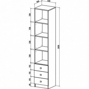 Шкаф для белья Бостон-3 в Тавде - tavda.mebel24.online | фото 3