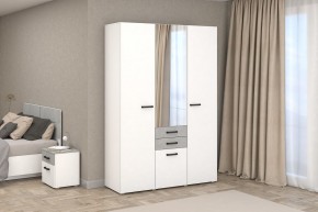 Шкаф Ева (Белый текстурный/Бетонный камень) в Тавде - tavda.mebel24.online | фото