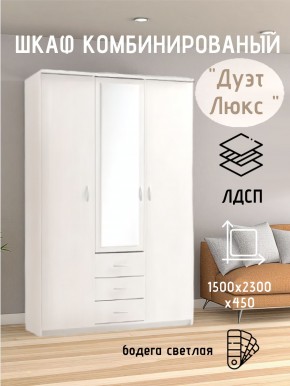 Шкаф комбинированный Дуэт Люкс с зеркалом в Тавде - tavda.mebel24.online | фото 7