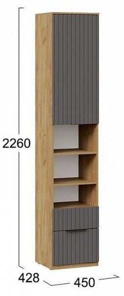 Шкаф комбинированный Хилтон Исп. 2 в Тавде - tavda.mebel24.online | фото 8