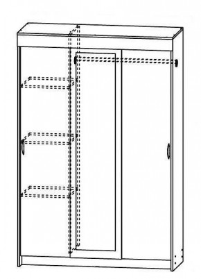 Шкаф-купе Бассо 1300 (Венге/Дуб белфорд) в Тавде - tavda.mebel24.online | фото 2