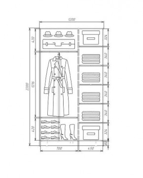 Шкаф-купе ХИТ 22-4-12-22 (420) в Тавде - tavda.mebel24.online | фото 5